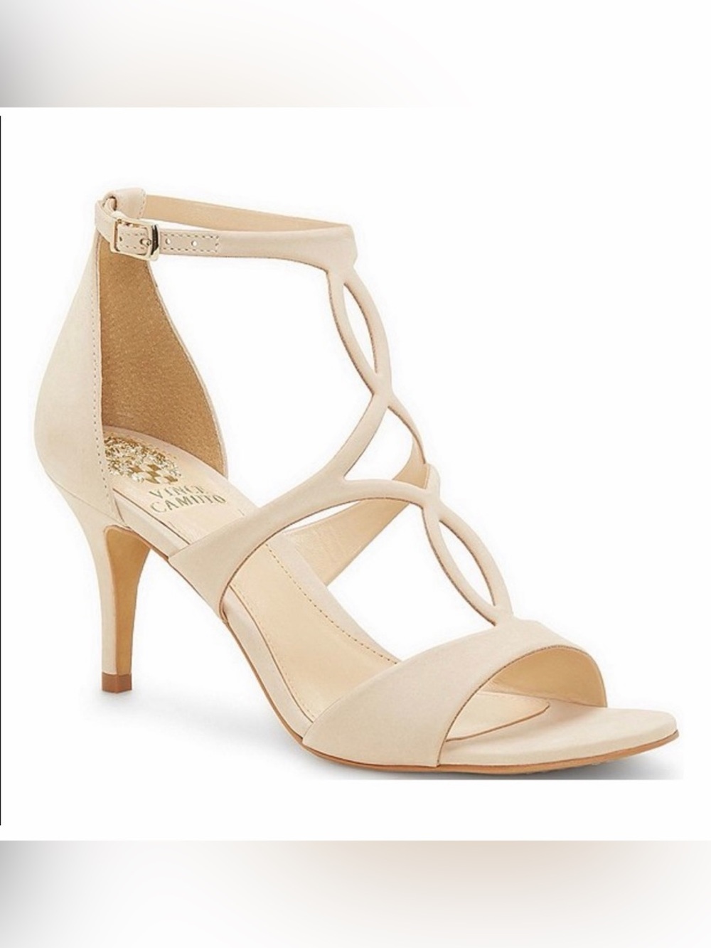 Vince Camuto Payto Nude Heels, Suede upper, Size 9.5